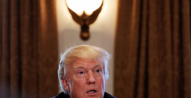 Trump, durante una reunión en la Casa Blanca este miércoles. REUTERS/Carlos Barria