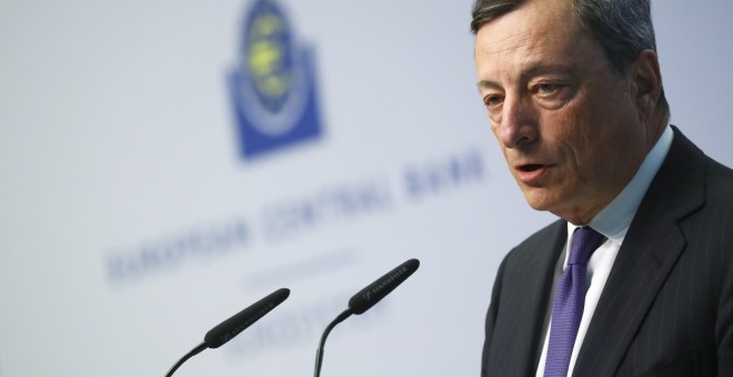 Mario Dragui, Presidente del Banco Central Europeo (BCE) en una conferencia de prensa en Frankfurt. REUTERS/Kai Pfaffenbach