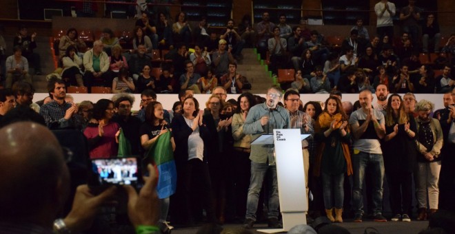 Xavier Domènech en discurs de tancament de l'Assemblea fundacional dels Comuns