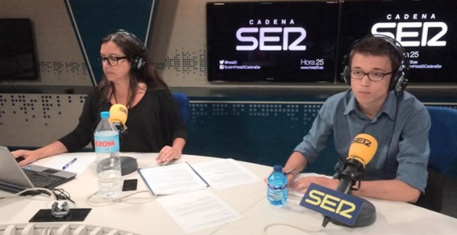 Íñigo Errejón durante un programa de Hora 25