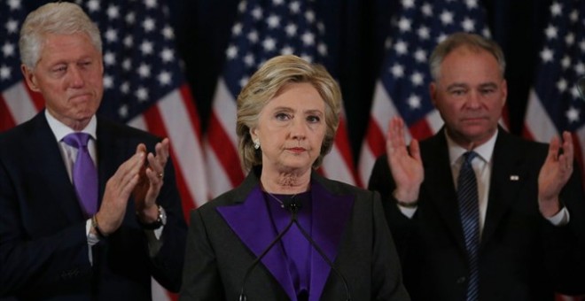 Imagen de archivo de Hillary Clinton tras su derrota en las elecciones de noviembre / EUROPA PRESS