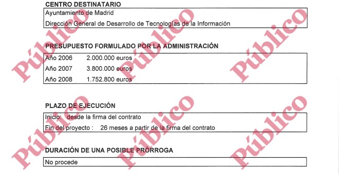 Detalle de las condiciones originales del Pliego de prescripciones técnicas para la contratación de servicios del programa +TIL convocada por el Ayuntamiento de Madrid.