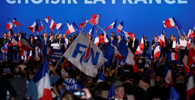 Acto de campaña del Frente Nacional para las elecciones presidenciales. REUTERS/Pascal Rossignol