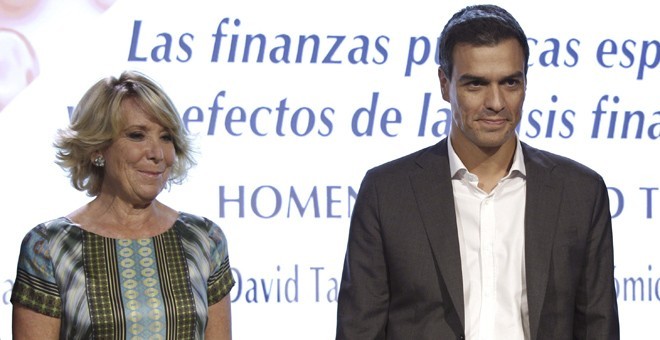 Pedro Sánchez y Esperanza Aguirre en una imagen de archivo / EFE
