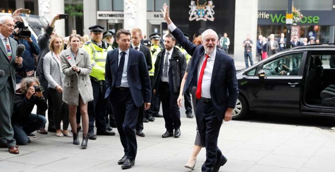 Jeremy Corbyn llega a la sede del Partido Laboralista esta mañana. | REUTERS