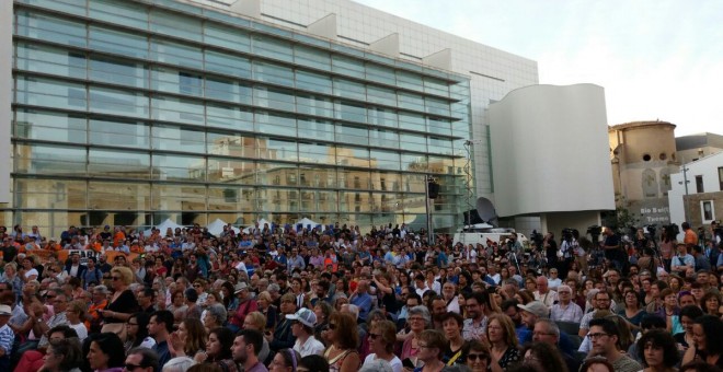 Plaça dels Àngels de Barcelona, escenari de la trobada 'Ciutats sense por'