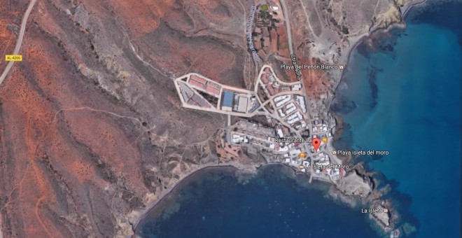 Imagen satelite de la Isleta del Moro en el Cabo de Gata, Almería./ Google Maps