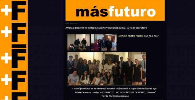 Página web de la asociación ultra 'Más Futuro'