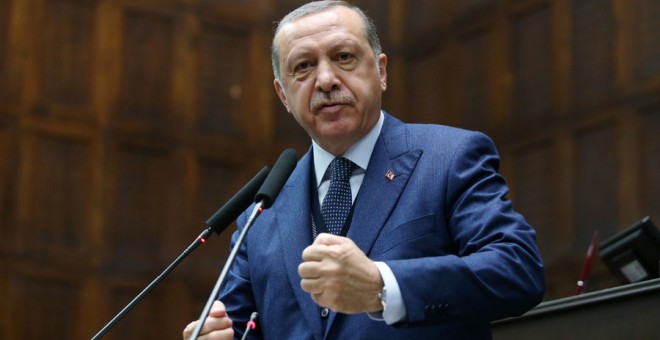 Erdogan, en el Parlamento turco en Ankara hace unos días. REUTERS