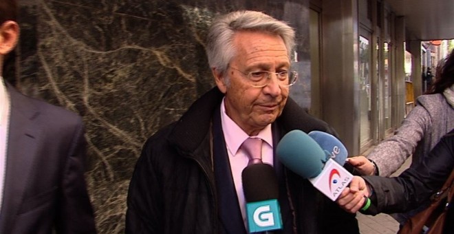 Julio Fernández Gayoso recibiendo a la prensa en la Audiencia Nacional en 2012. EUROPA PRESS