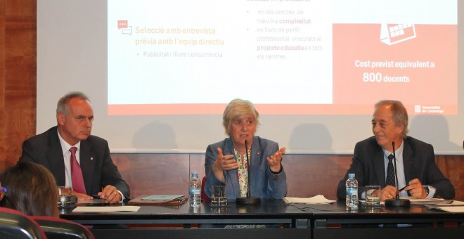 Clara Ponsatí, consellera d'Ensenyament, durant la presentació del curs escolar. FOTO: Departament d'Ensenyament.