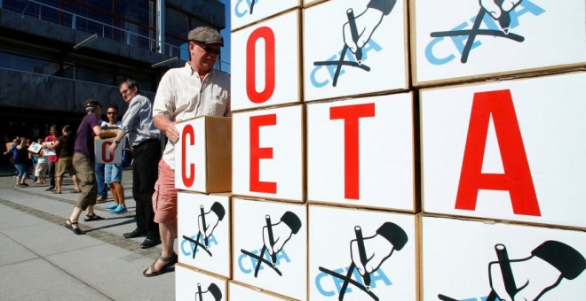 Manifestación contra el CETA en Alemania. REUTERS/Ralph Orlowski