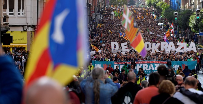 Imagen de la manifestación en Bilbao el pasado 16 de septiembre a favor del derecho a decidir. REUTERS/Vincent West