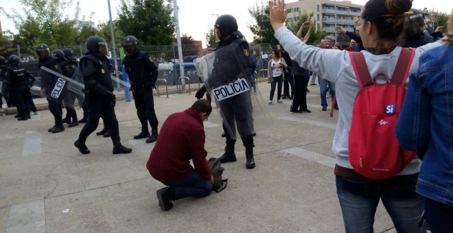Intervenció de la policia a LLeida per impedir el referèndum / M.M.
