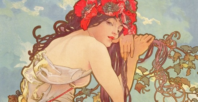 Alphonse Mucha. 'Le stagioni: Estate', 1896 (detalle).