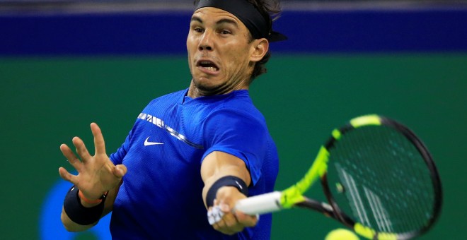 El tenista español Rafael Nadal, durante la final del torneo Master 1000 de Shánghai contra el suizo Roger Federer. REUTERS/Aly Song