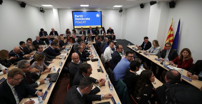 Imagen de la reunión del comite nacional de PDeCat en Barcelona. REUTERS/Albert Gea