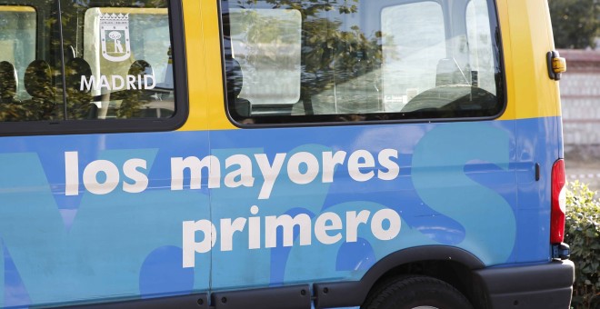 Detalle de uno de los vehículos de los servicios de atención al mayor del Ayuntamiento de Madrid. MADRID