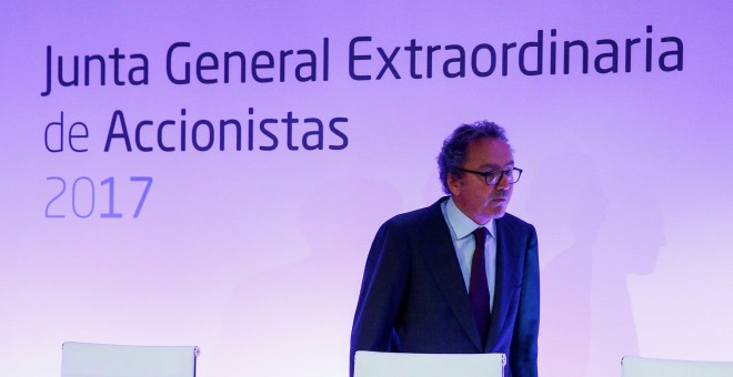 El actual vicepresidente de Prisa, Manuel Polanco, que será el nuevo presidente del grupo de comunicación a partir de enero 2018, durante la junta general extraordinaria de accionistas. EFE/Rodrigo Jiménez