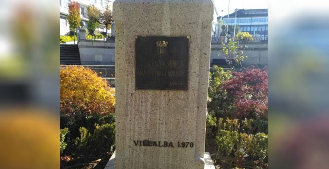 Desaparece el busto de Manuel Fraga en Vilalba (Lugo). Europa Press