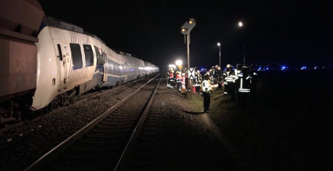 Choque de trenes en Meerbusch. TWITTER/@InfoEmerg