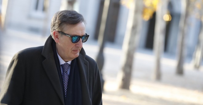 El ex gerente del Canal de Isabel II, Ildefonso de Miguel a su llegada a la Audiencia Nacional, para prestar declaración como imputado por el caso Lezo. EFE/ Javier Lizon