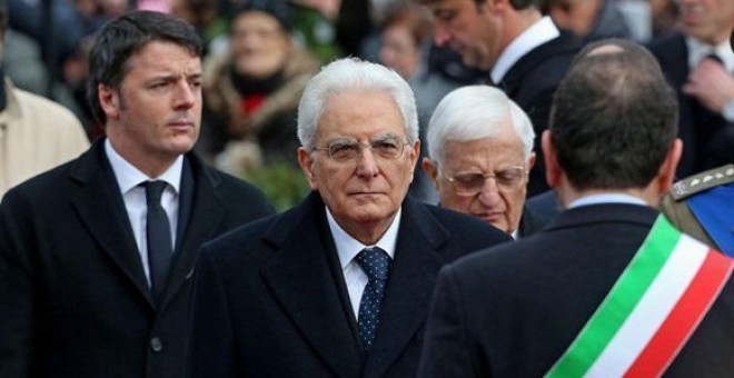 Sergio Mattarella, en el centro de la imagen. EFE