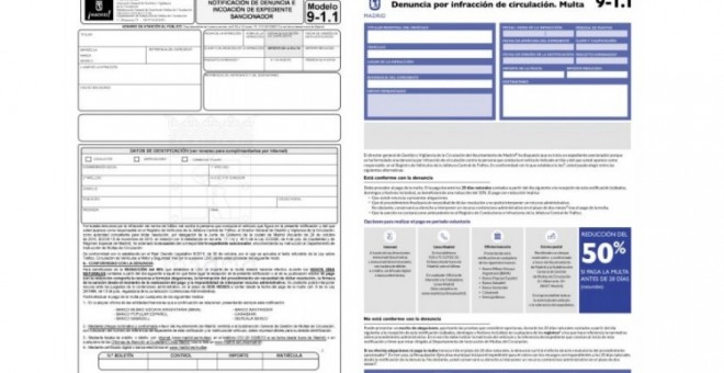 A la izquierda el modelo antiguo, en el lado derecho la nueva propuesta del consistorio madrileño