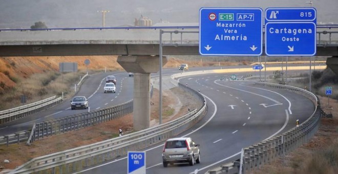 Imagen de la autopista de peaje AP-7 Cartagena-Vera. EFE