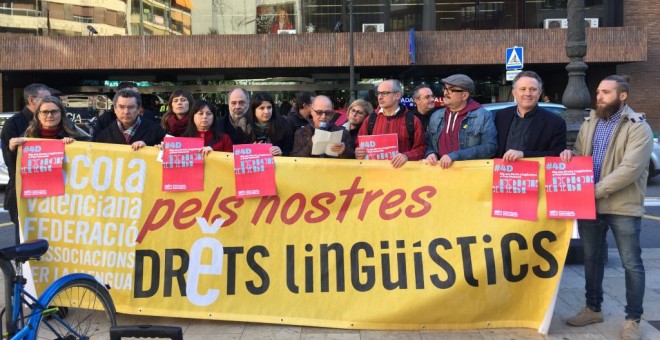 Concentració d'Escola Valenciana, en una imatge d'arxiu. Escola Valenciana