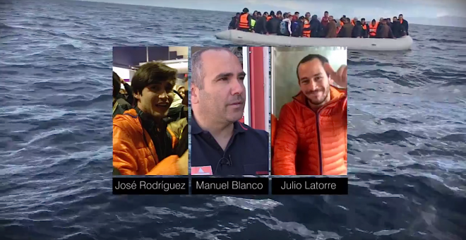 Manuel Blanco, Julio Latorre y José Enrique Rodríguez fueron arrestados por una fragata de la policía portuaria.