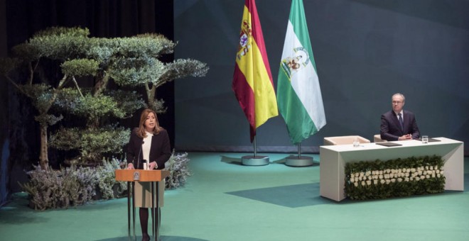 Susana Díaz, se sumará a la Huelga del 8-M. EFE/Julio Muñoz