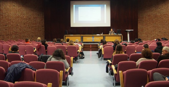 I Jornada sobre la situació de les dones en el sector cultural, organitzada per la Universitat de Barcelona. Queralt Castillo Cerezuela.