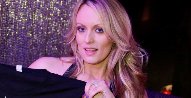 La actriz porno Stephanie Clifford, cuyo nombre artístico es Stormy Daniels. REUTERS/Eduardo Munoz