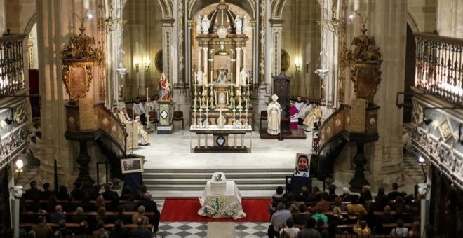 Imagen cedida por el obispado de Almería, del funeral por Gabriel Cruz. /EFE