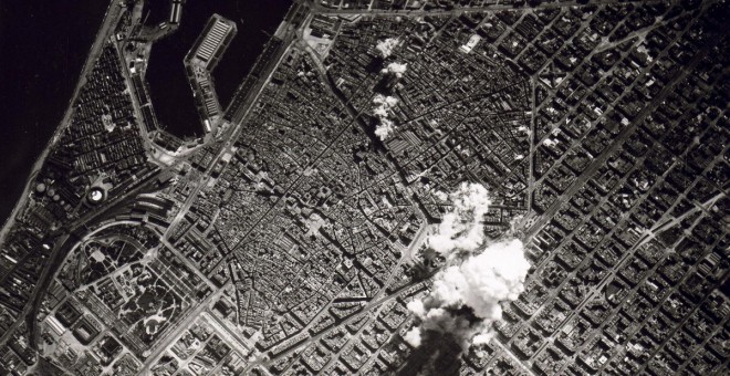 Bombardeig de Barcelona el 17 de març del 1938, a bord d'un avió italià