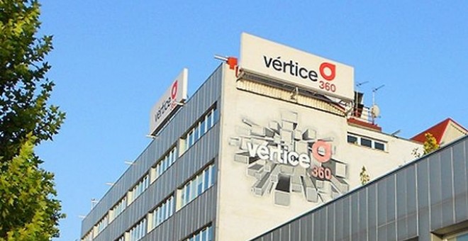 Detalle de la sede de la productora Vértice 360º.