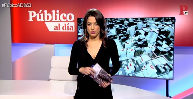 Elena Parreño durante el informativo 'Público al Día' de este miércoles 21 de marzo.