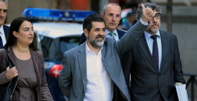 Jordi Sánchez a su llegada a la Audiencia Nacional - EFE