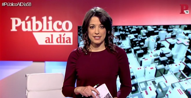 Elena Parreño durante el informativo Público al Día de este miércoles 28 de marzo.