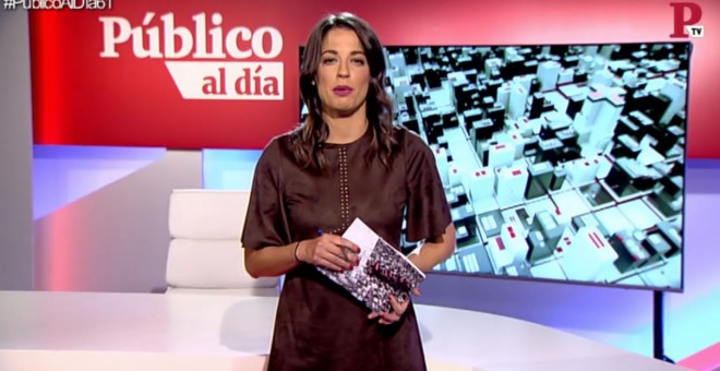 Elena Parreño en el informativo 'Público al Día' del 4 de abril.