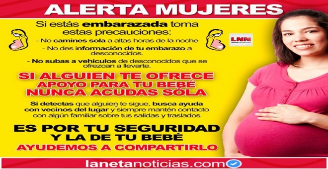Cartel con recomendaciones para embarazadas en México