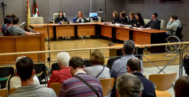 Jorge Mateos Prado, juzgado estos días en Bilbao por el asesinato de su exmujer, Leyre Rodríguez. EFE