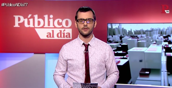 Pau Garcés durante el informativo 'Público al Día' del jueves 26 de abril.