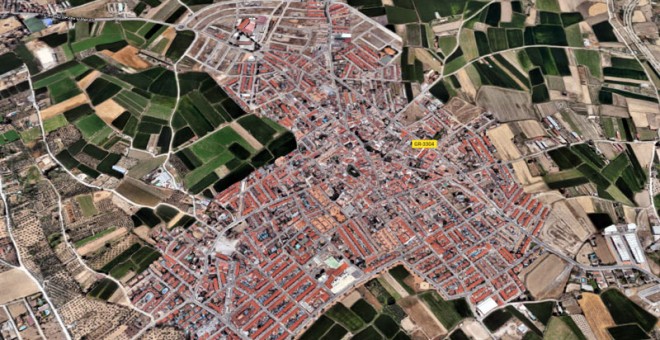 Vista aérea de Cúllar Vega (Granada). Google Maps