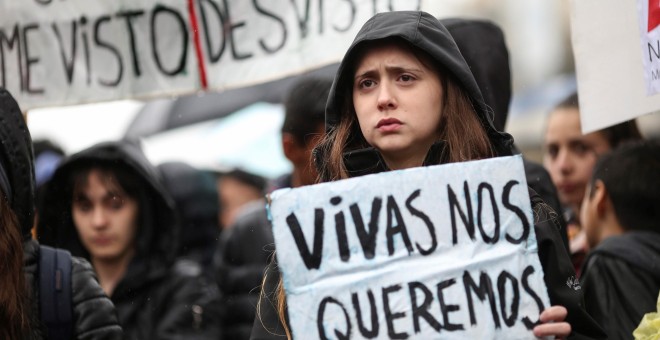 Foto de archivo de una manifestación contra la violencia machista. -  EFE