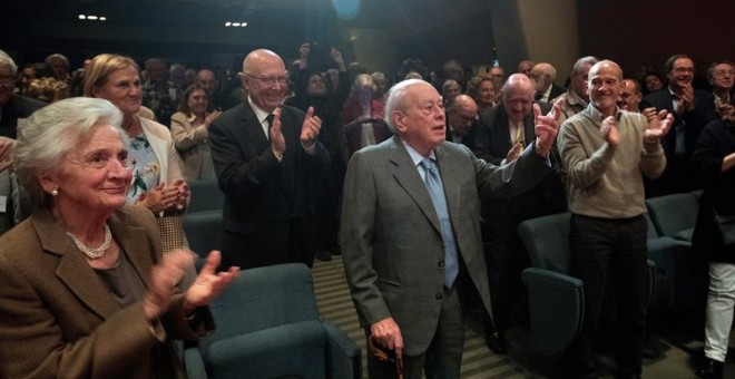 L'expresident de la Generalitat Jordi Pujol, aquest dilluns en l'homenatge a la seva figura política a Barcelona. / Europa Press