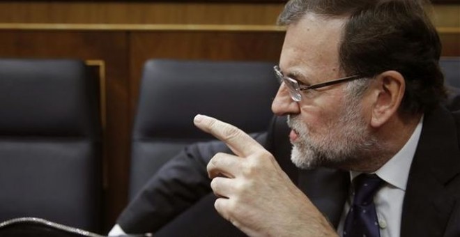 El presidente del Gobierno, Mariano Rajoy, en su escaño del Congreso. EFE/Archivo