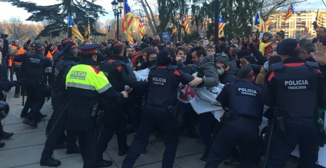 Manifestació del passat 25 de marça a Lleida contra la detenció de Carles Puigdemont a Alemanya. | Mònica Mombiela.