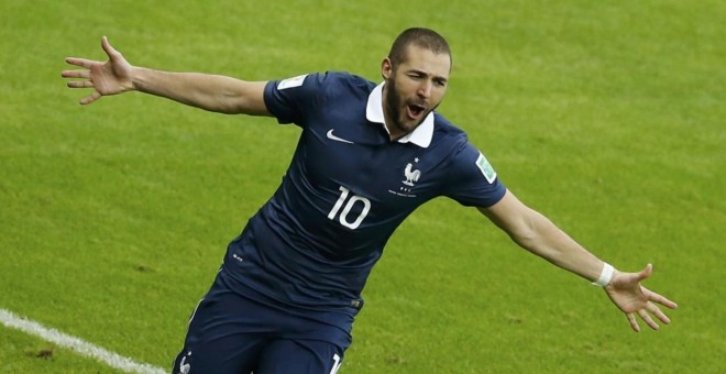 Karim Benzema, en un partit de la selecció francesa / Reuters